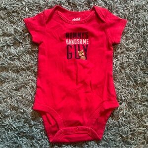 ⭐️ 5 for $15 Red Short Sleeve Onesie